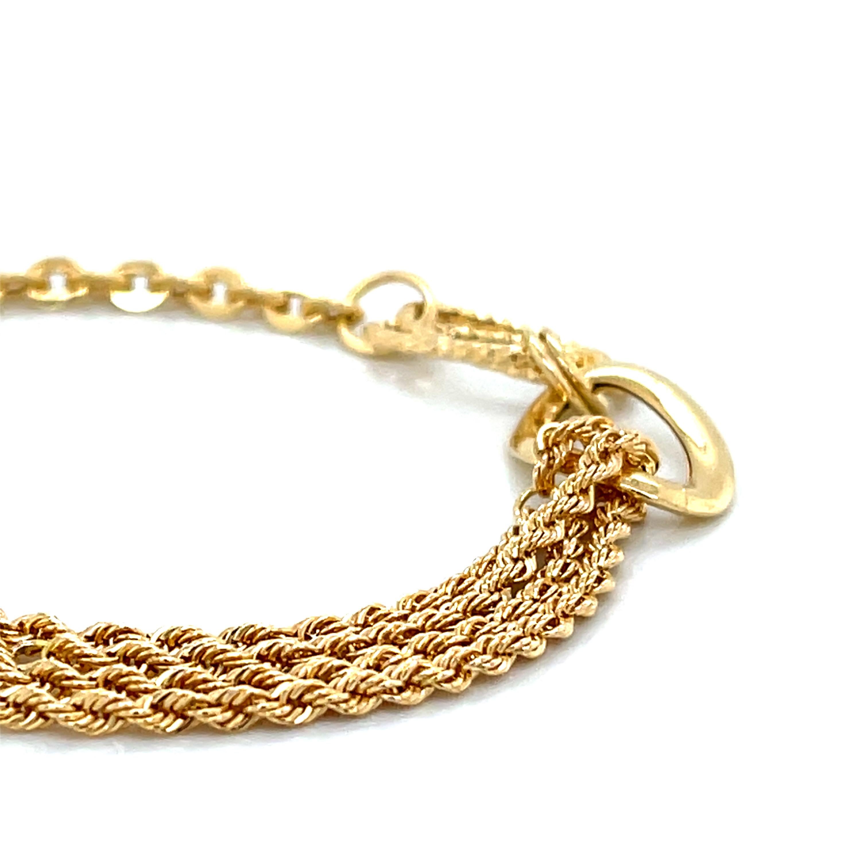 Bracelet Infinity Cable en or 18K à deux chaînes en vente 5