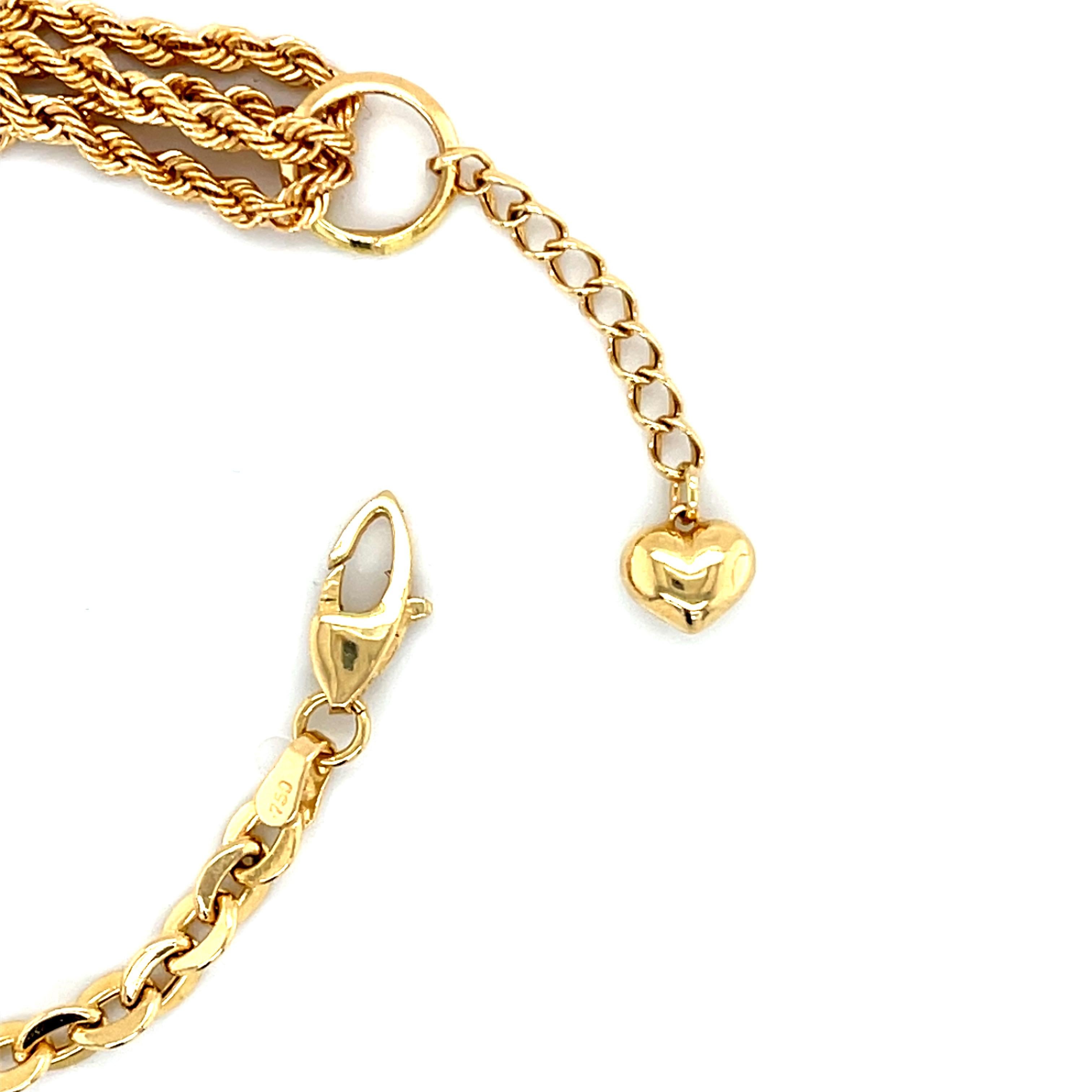 Bracelet Infinity Cable en or 18K à deux chaînes en vente 6