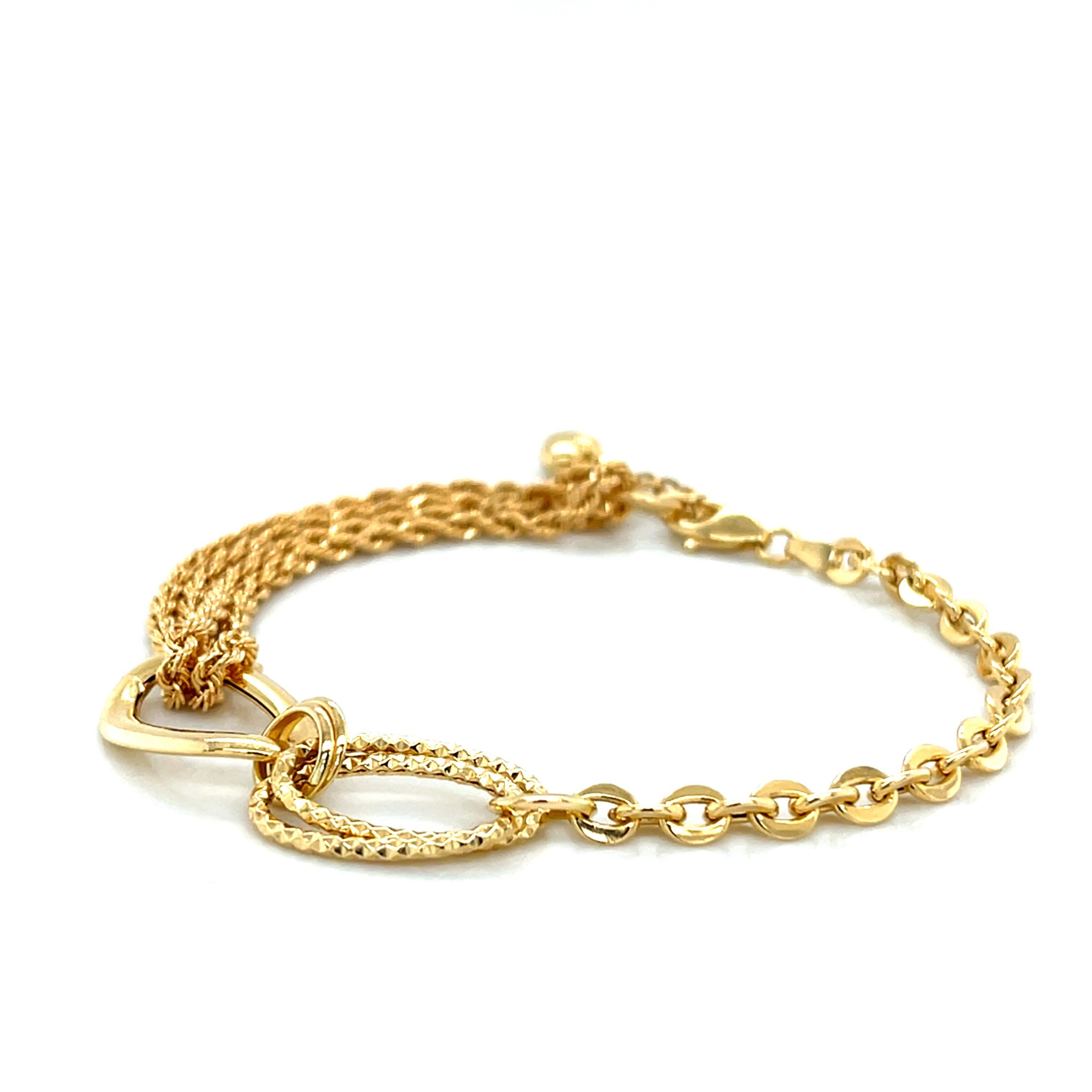 Bracelet Infinity Cable en or 18K à deux chaînes en vente 2