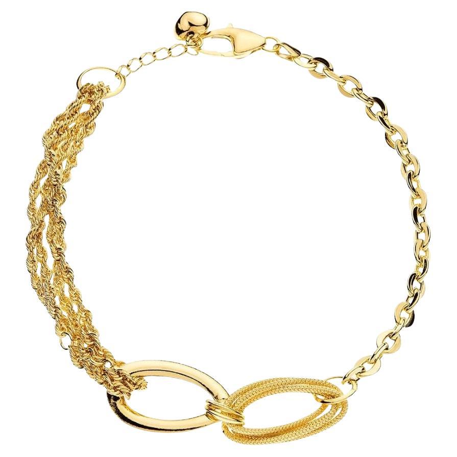 Infinity Cable 18K Gold Dual-Chain Bracelet