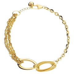 Dual-Chain-Armband Unendlichkeitskabel 18K Gold