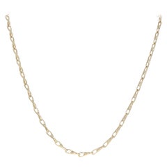 Infinity Chain Necklace, 14 Karat Yellow Gold Lobster Claw Clasp