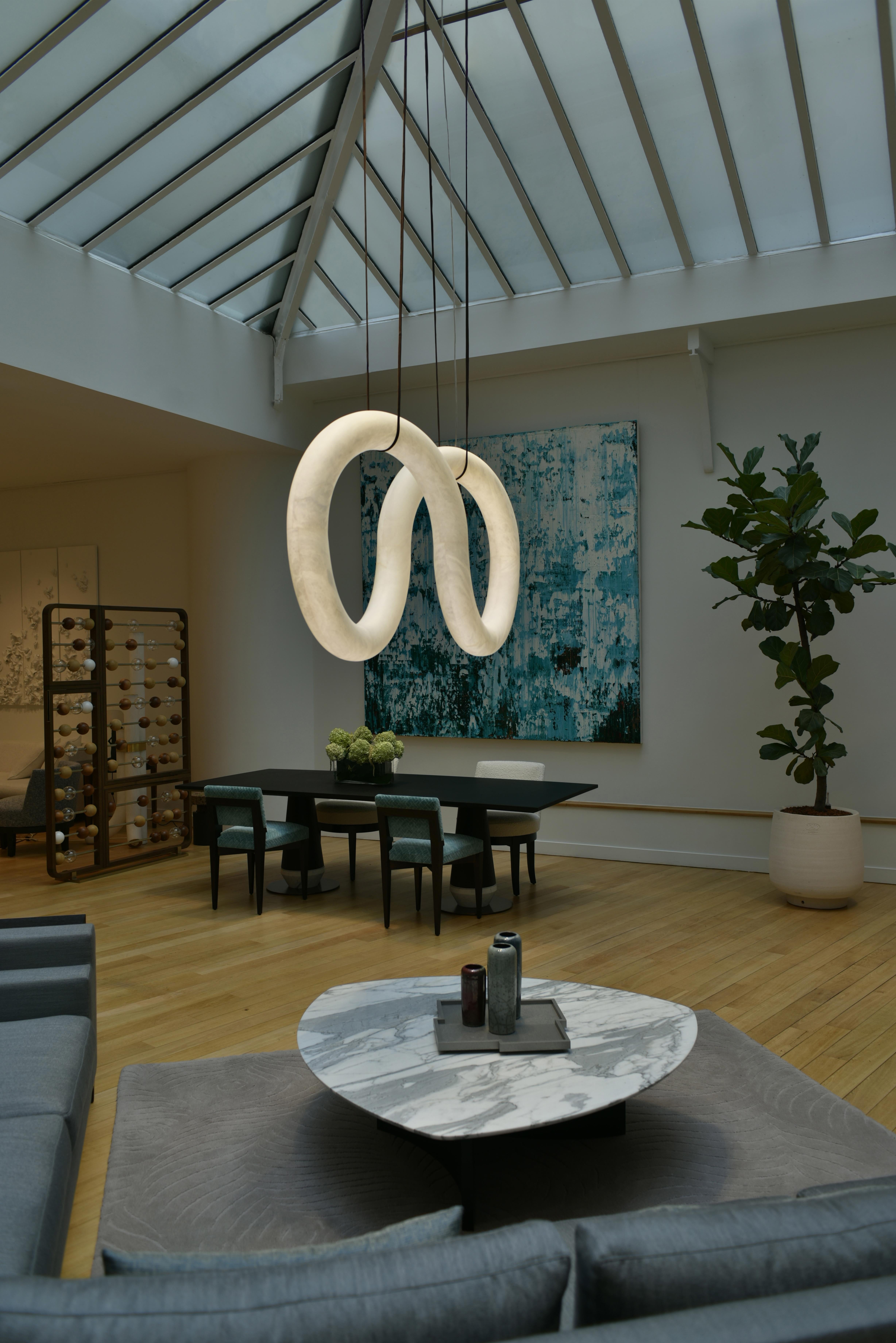 Infinity Alabaster Chandelier by Atelier Alain Ellouz 9