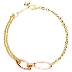 Infinity Charm 18K Rose Gold Chain Bracelet