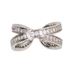 Infinity Classic Pave 18 Karat White Gold Cocktail Ring