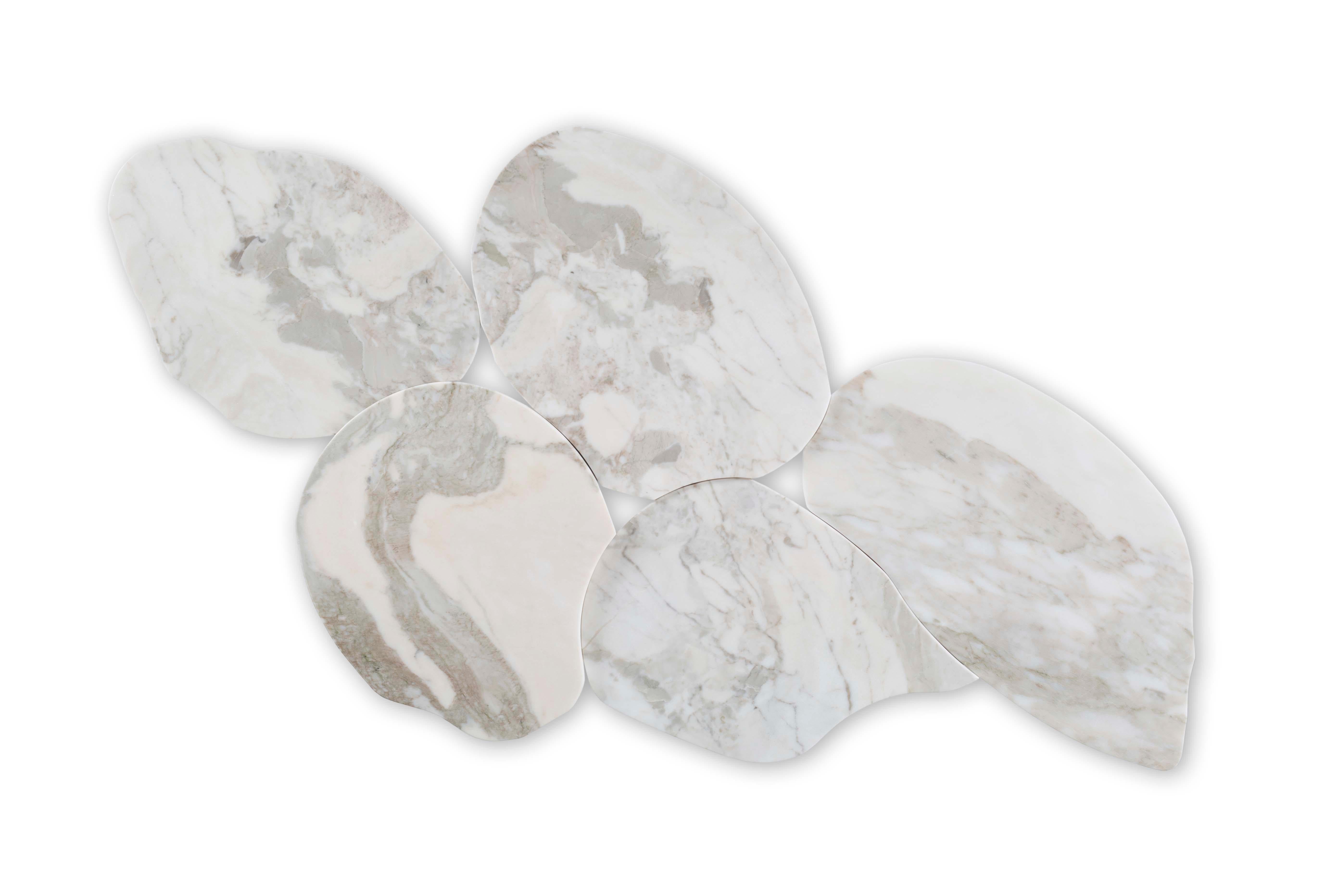 Table basse moderne Infinity, marbre Calacatta, fabriquée à la main au Portugal par Greenapple en vente 1