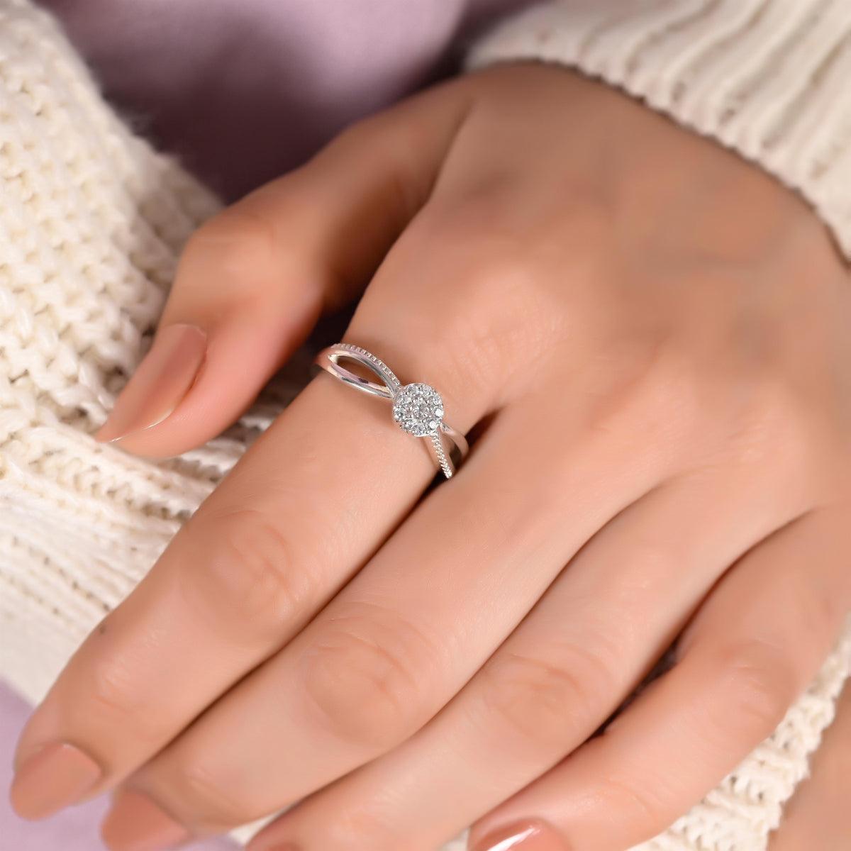 Infinity Design Moissanite Ring 925 Sterling Silv… - image 6