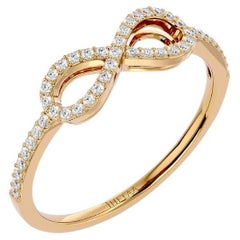 Infinity Diamond Ring in 18 Karat Gold