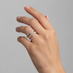 1.53ct Diamond Infinity Flow Wrap Ring in 14K Yellow Gold