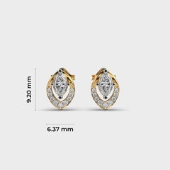 Infinity Glow Moissanite Studs 925 Sterling Silver Elegant Round Earring For Her