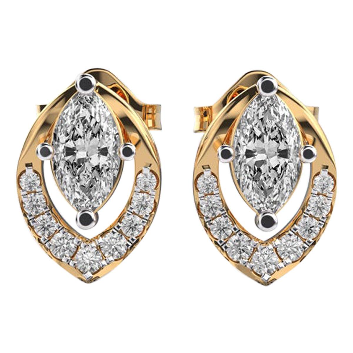 Infinity Glow Moissanite Studs 925 Sterling Silver Eleg orecchino rotondo per lei in vendita