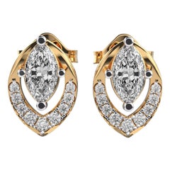 Infinity Glow Moissanite Studs 925 Sterling Silver Eleg orecchino rotondo per lei