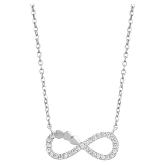Infinity Heart Moissanite Necklace 925 Sterling Silver Beautiful Necklace Gift. im Angebot