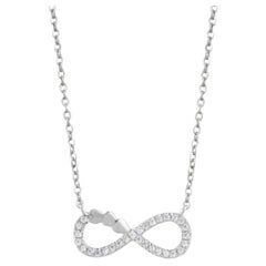 Infinity Heart Moissanite Necklace 925 Sterling Silver Beautiful Necklace Gift.