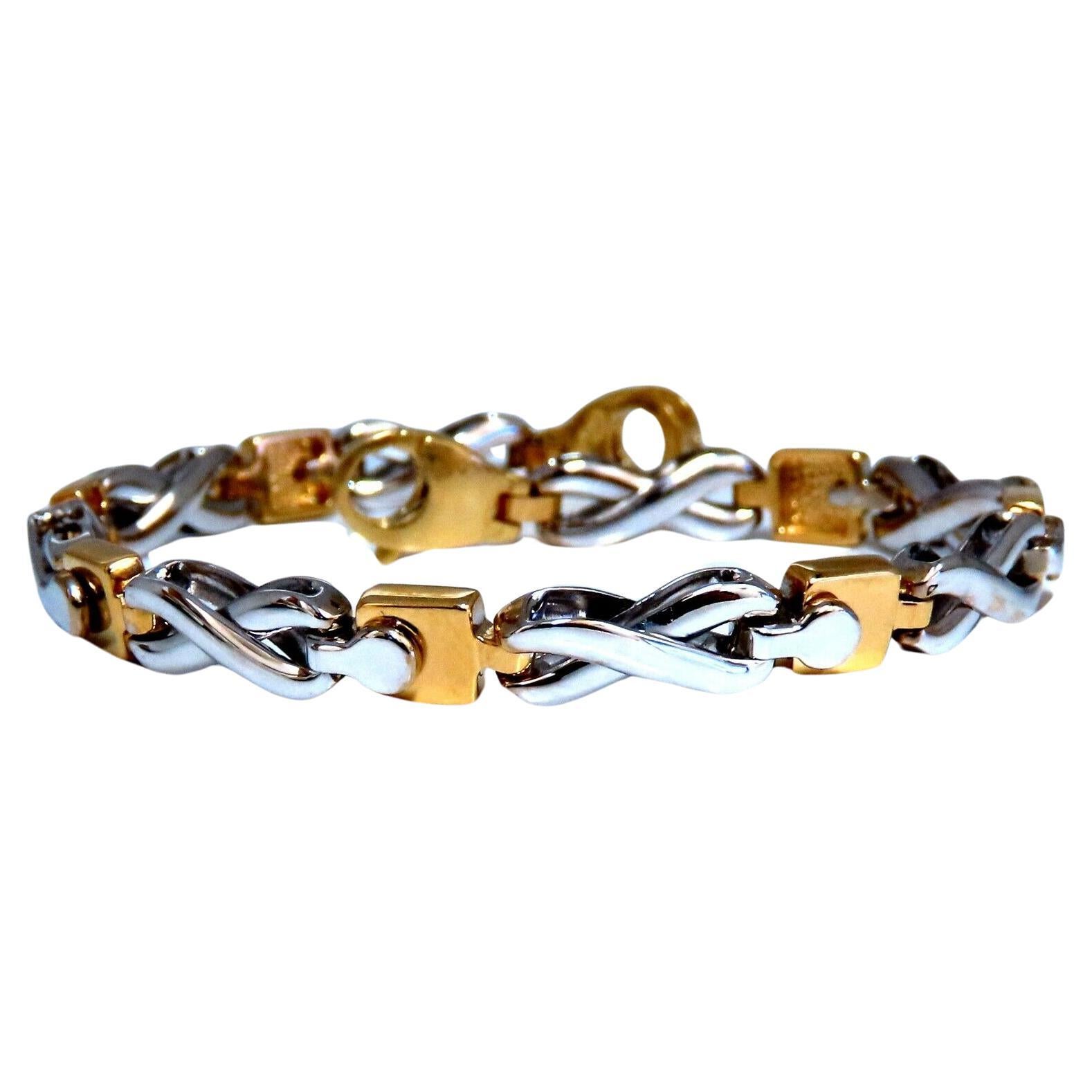 Infinity Link Gold Bracelet 14Kt For Sale