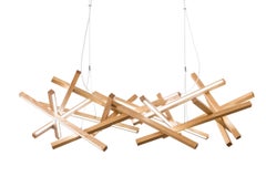 Infinity M dinning room wooden chandelier made of Ash
