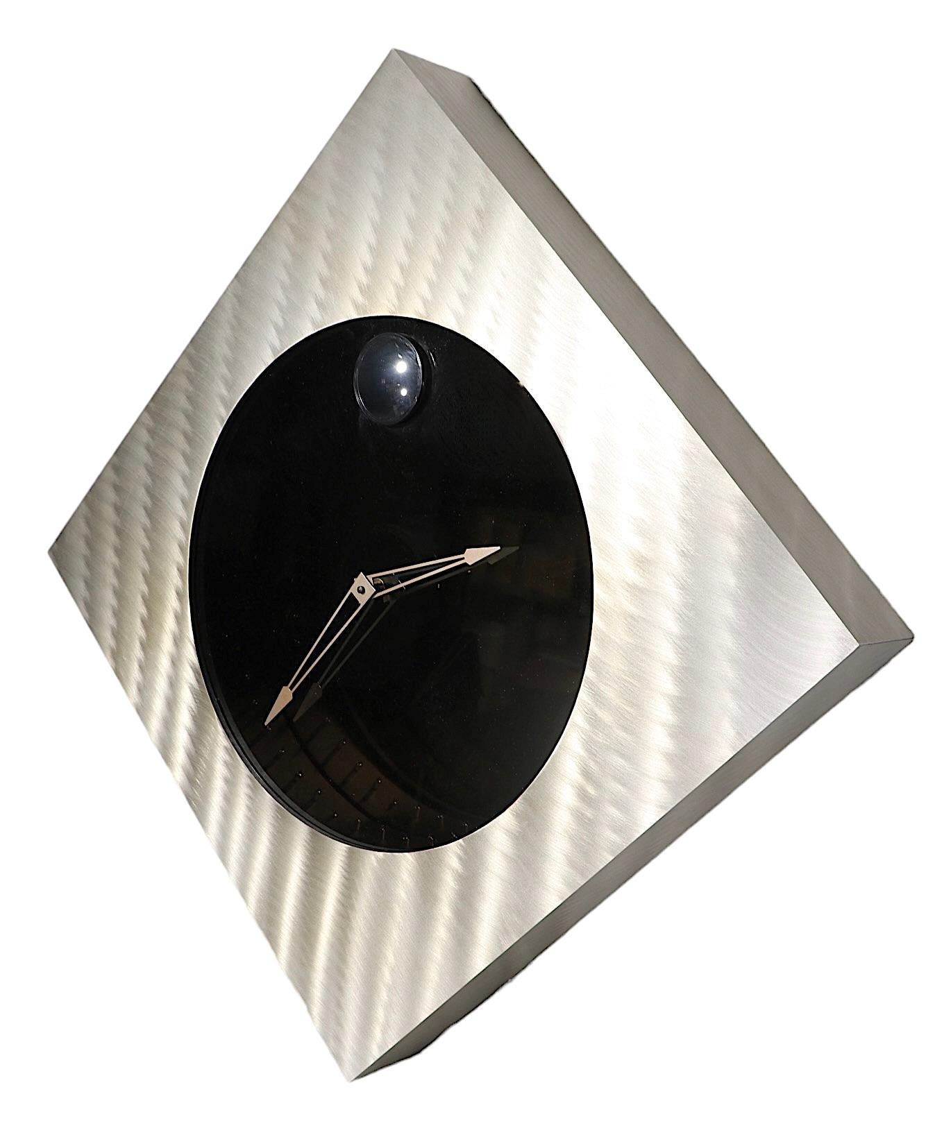 Infinity Mirror Clock c. 1980’s For Sale 8