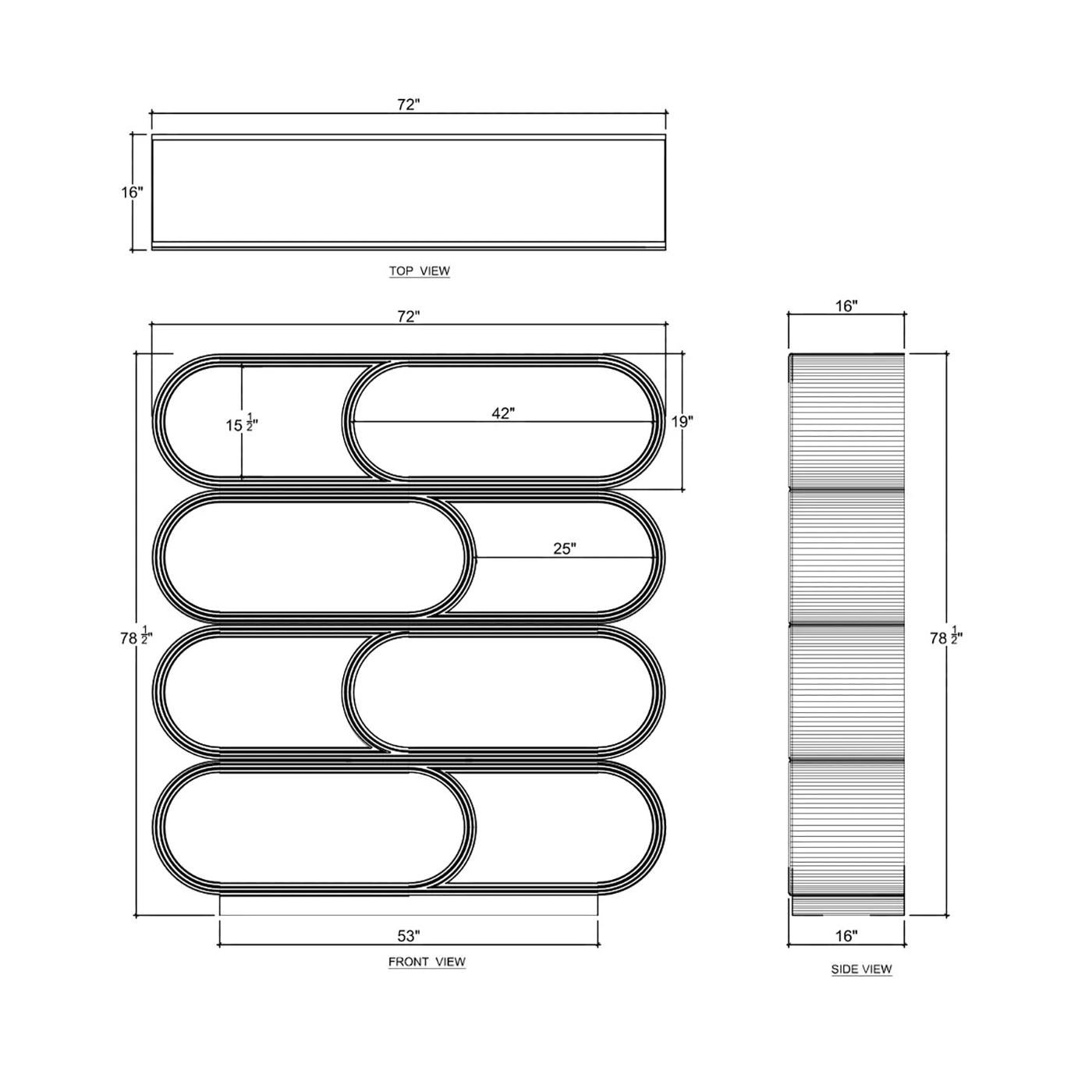 Infinity Modern Open Bookcase For Sale 4