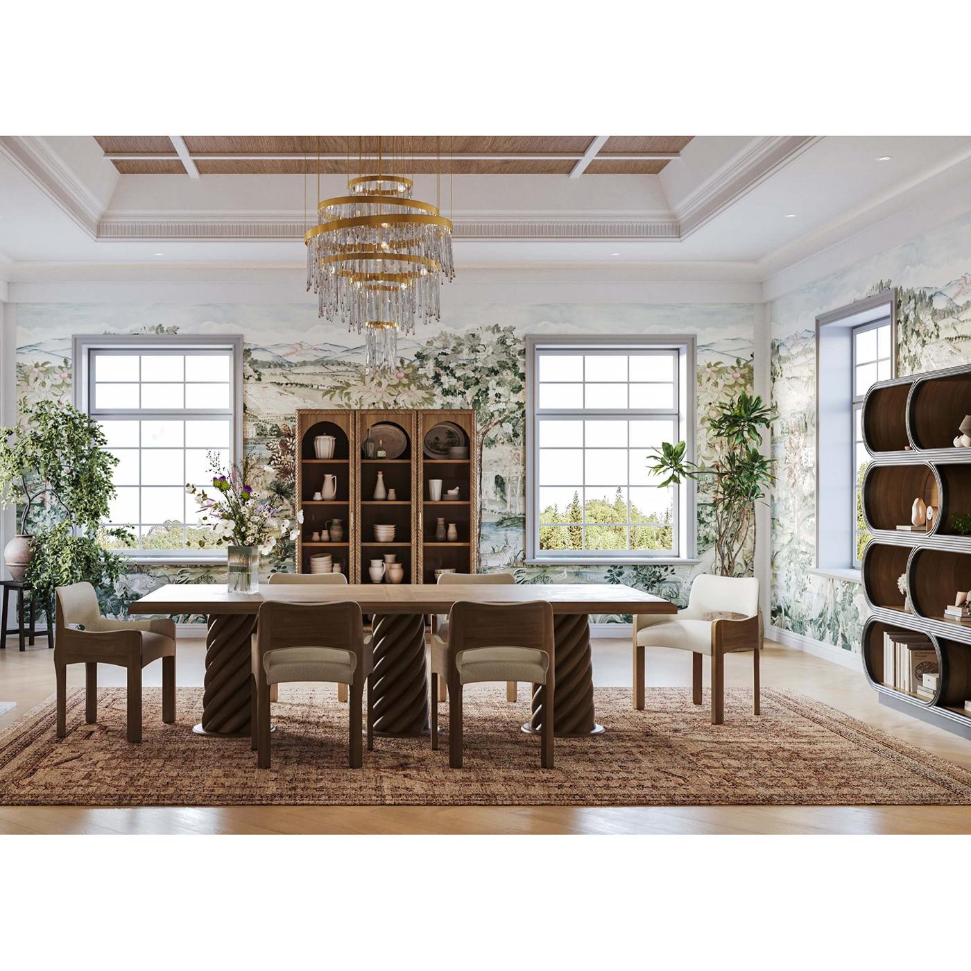 Wood Infinity Modern Open Bookcase For Sale