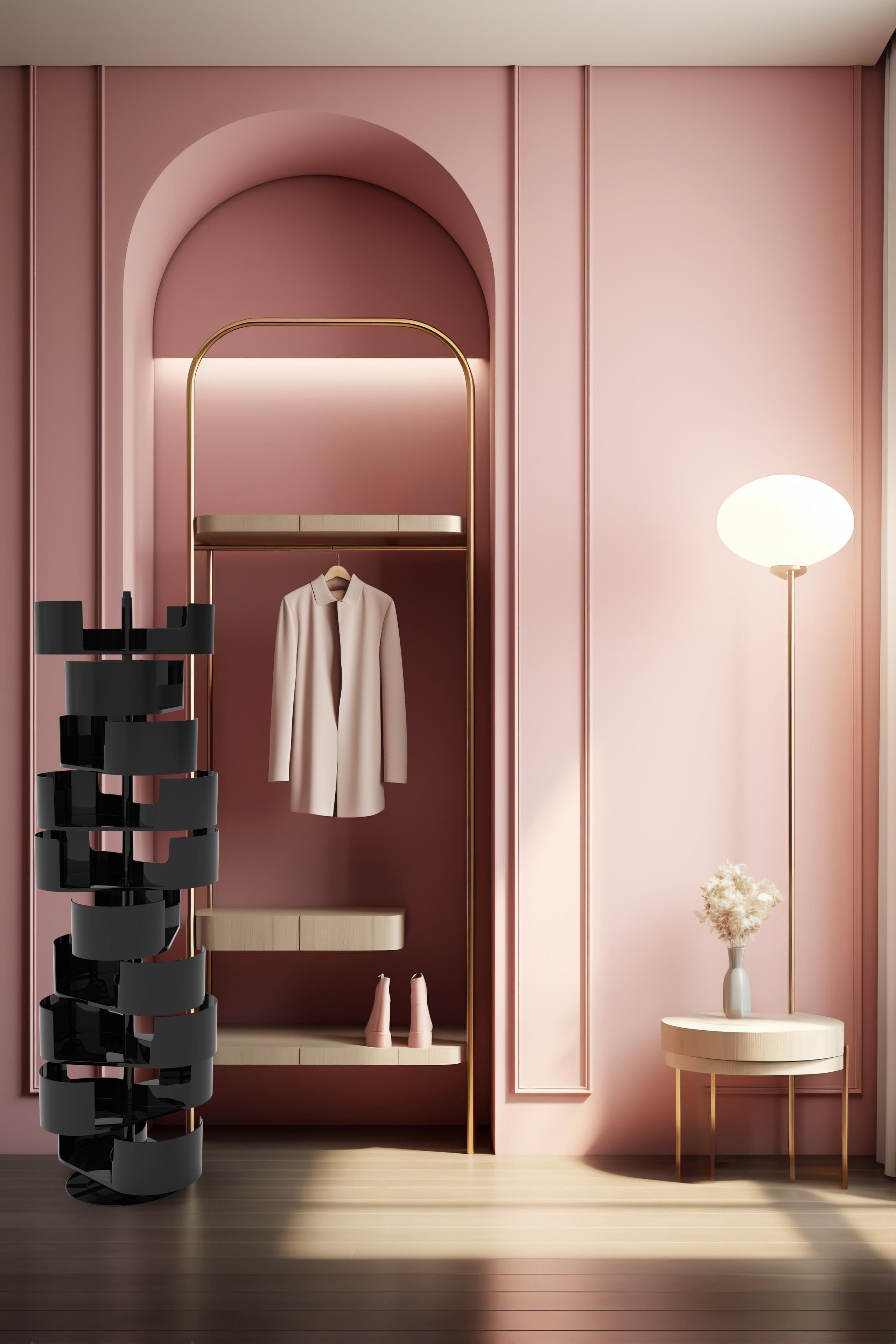 Infinity is an innovative and refined storage solution designed for footwear, bags and accessories, designed to better optimize available space in the home. 

This versatile piece of furniture manages to combine functionality and design perfectly,