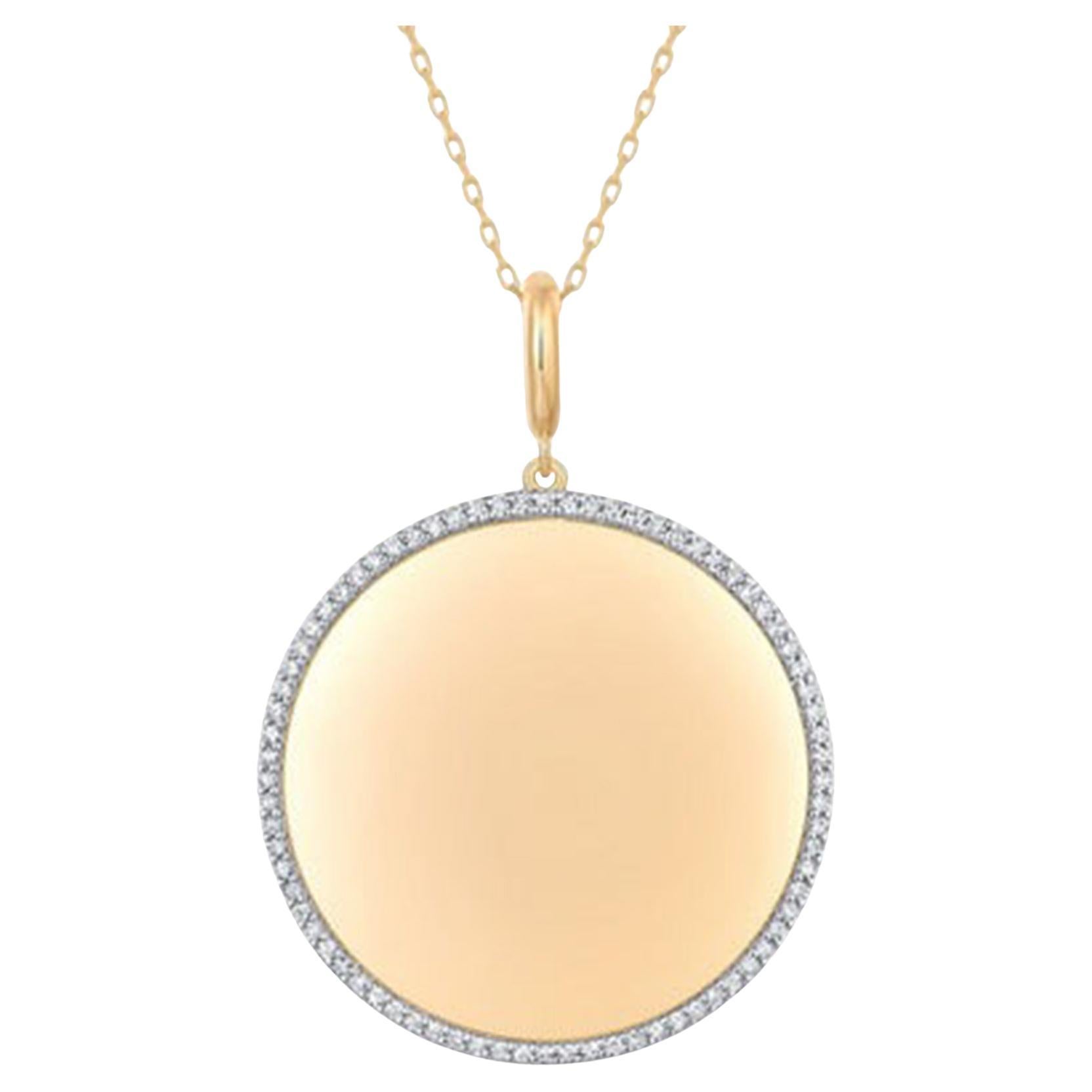 Infinity Shimmer Diamond 14K (or 18k upon request) Yellow Gold Pendant Necklace