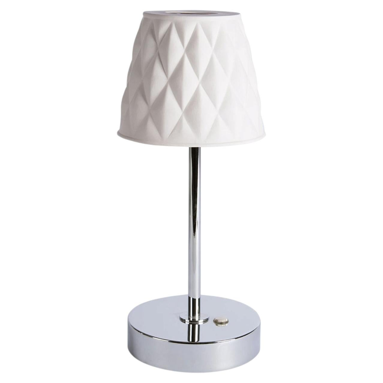 Infinity Silver and White Table Lamp