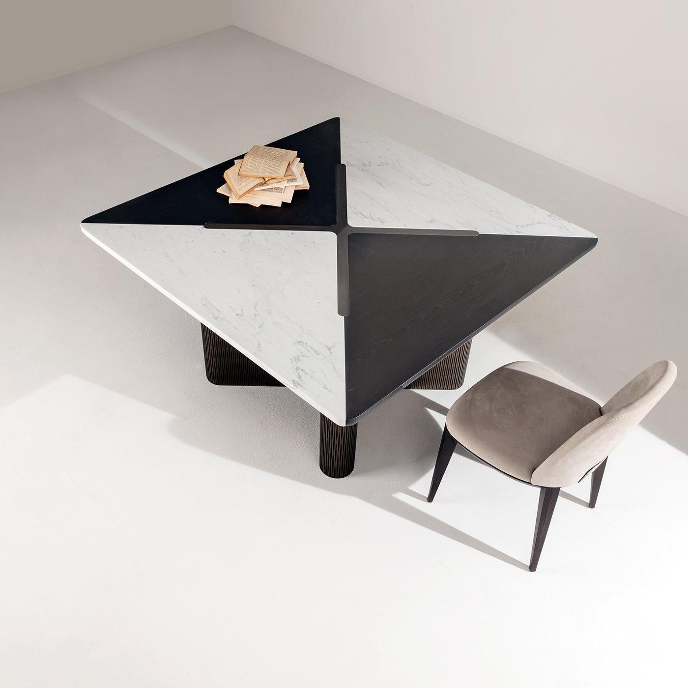 Modern Infinity Square Dining Table by Cesare Arosio For Sale