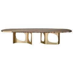 Infinity, StudioManda, Dining Table, Wood Top, Brass Inlay, Brass, Lebanon 2018