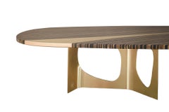 Infinity, StudioManda, Dining Table, Wood Top, Brass Inlay, Brass, Lebanon 2018