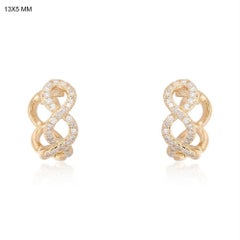 0,30 ct Diamant-Ohrringe im „Infinity Twist“-Design aus 14-karätigem Gold