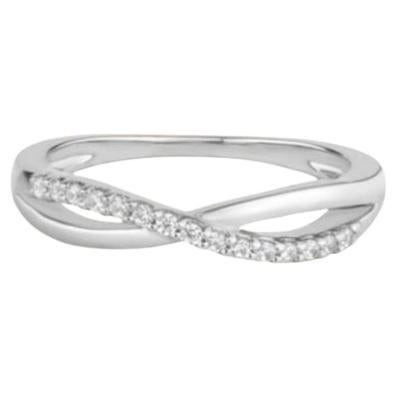 Infinity Twist Moissanite Ring 925 Sterling Silver Brilliant Cut Ring For Her.