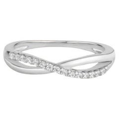 Infinity Twist Moissanite Ring 925 Sterling Silver Brilliant Cut Ring For Her.