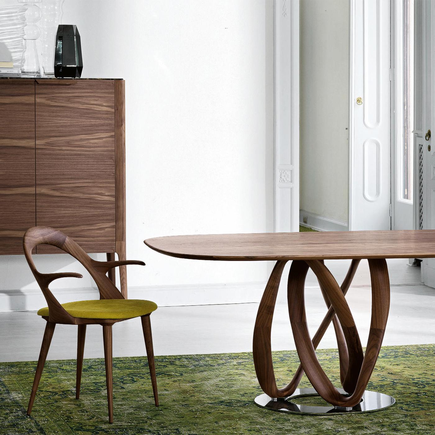 Hand-Crafted Infiny Walnut Dining Table For Sale