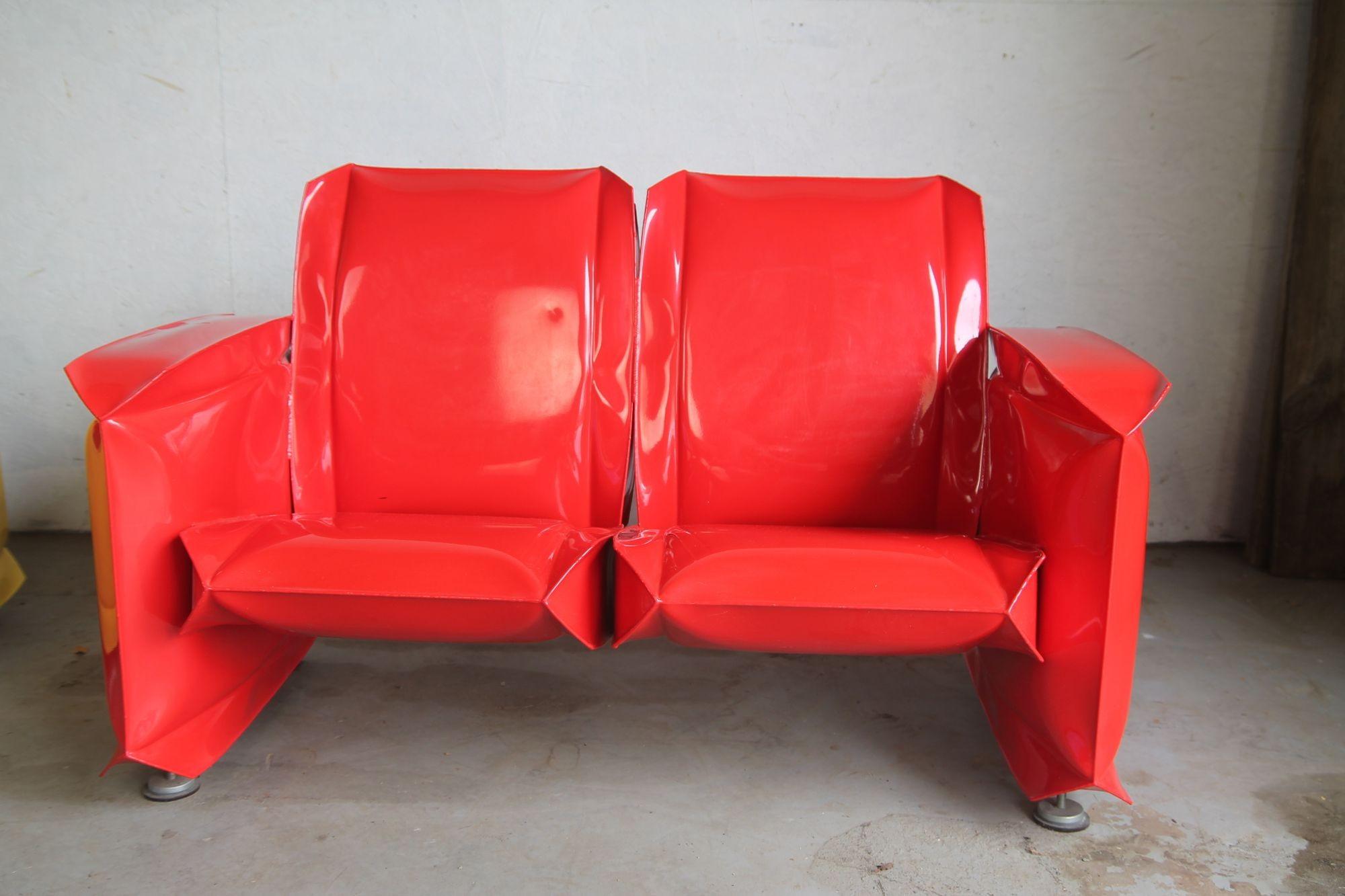 Contemporary Inflated Steel Furniture Set by Robert Anderson For Sale