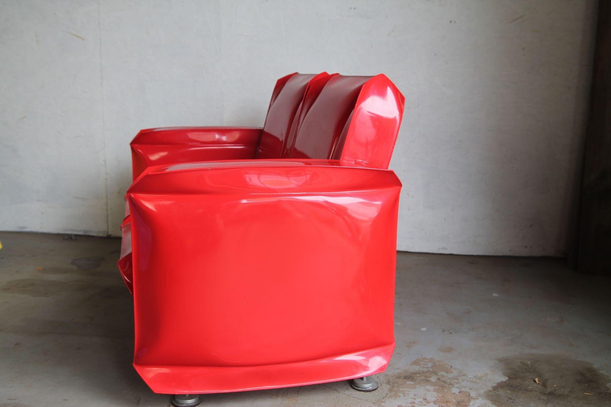 Inflated Steel Furniture Set by Robert Anderson For Sale 1