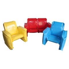 Inflated Steel Furniture Set by Robert Anderson