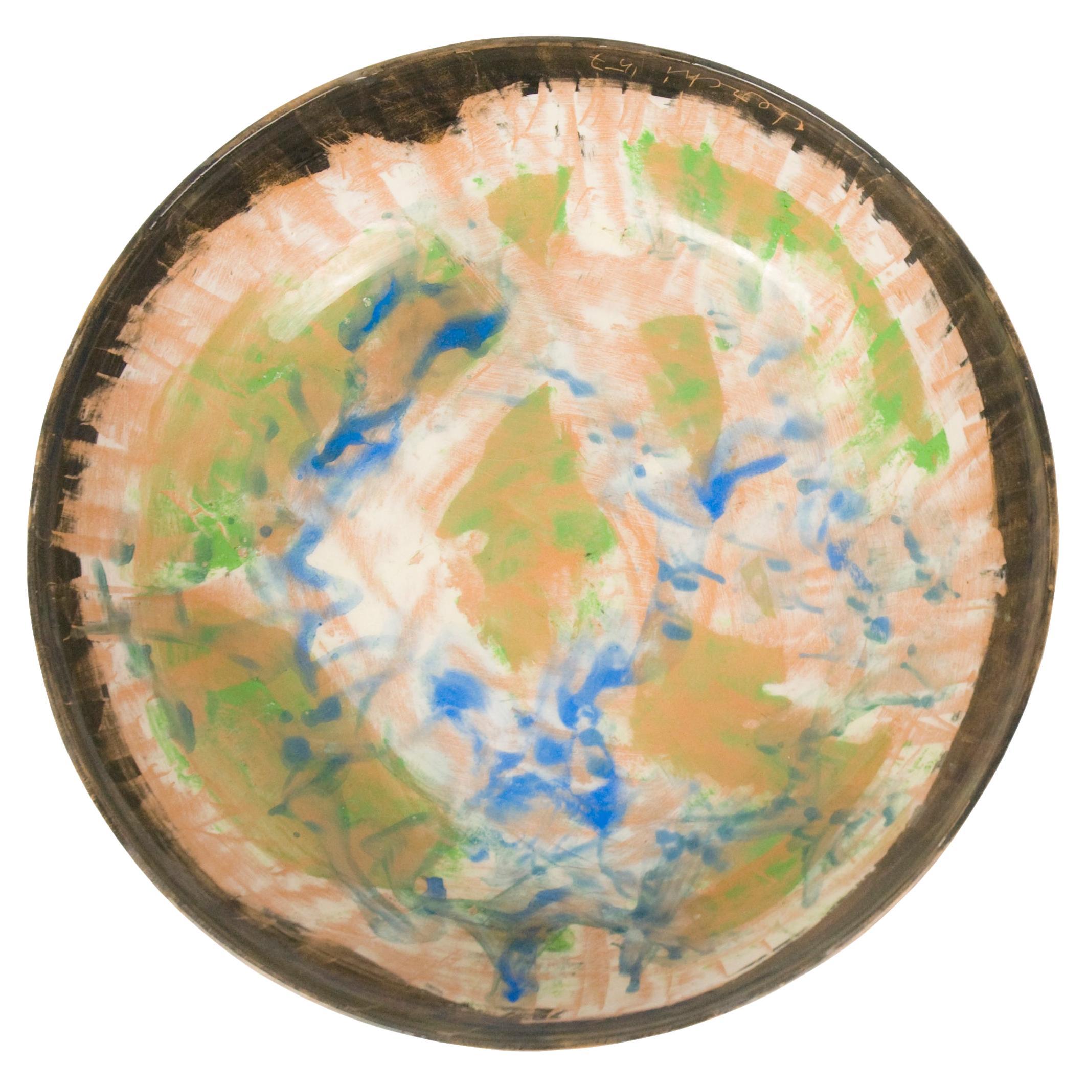 Informal Ceramic Plate by Sandro Cherchi for Ceramiche S. Giorgio, 1957