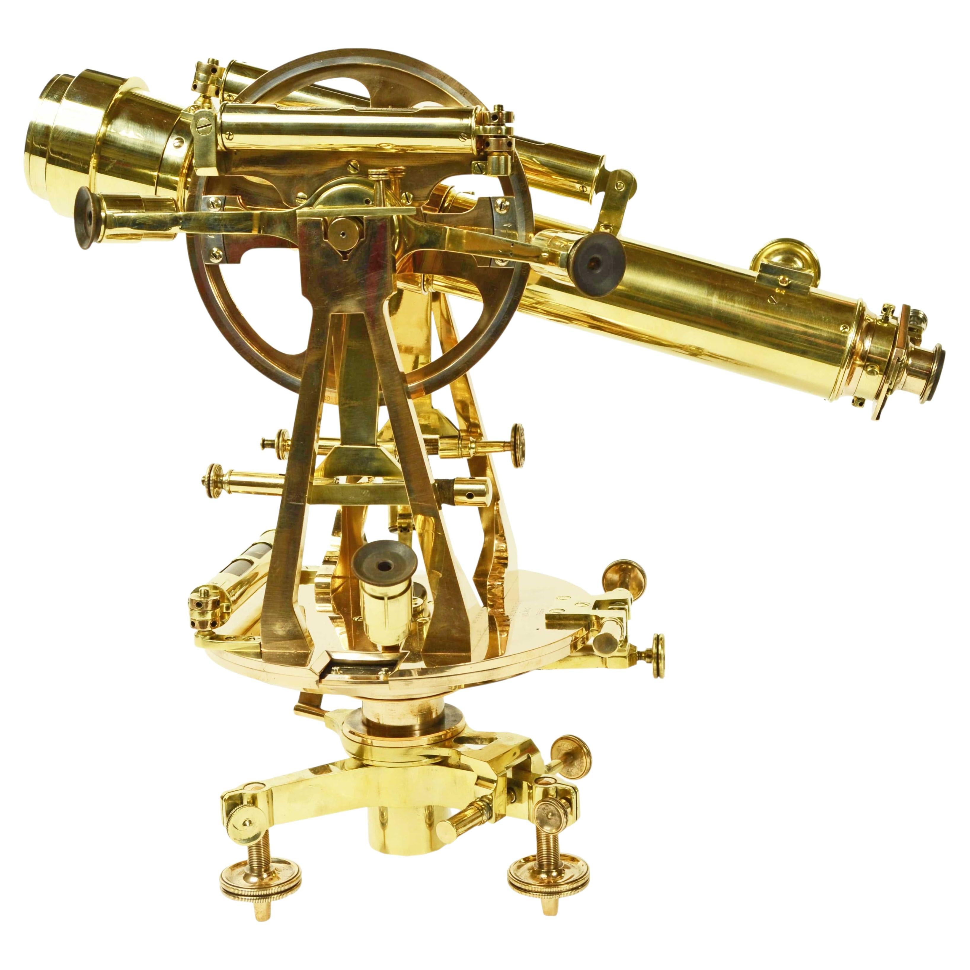 Ing. A. Salmoiraghi, Milan. Brass centesimal tacheometer, No. 7886, late 19th century