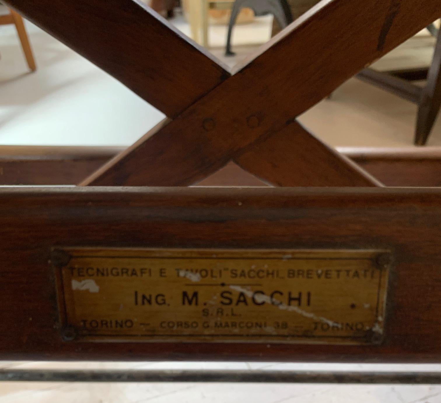20th Century ING. M. Sacchi Drafing Table