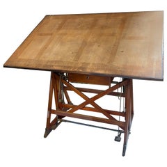 Antique ING. M. Sacchi Drafing Table