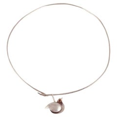 Inga-Britt "Ibe" Dahlquist. Modernist neck ring in sterling silver.