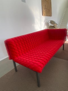 Inga Sempe - Ligne Roset Fauteuil et chaise longue Ruché velours rouge