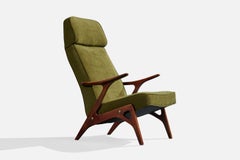 Inge Andersson, Lounge Chair, Wood, Brass, Fabric, Sweden, 1960s