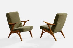 Inge Andersson, Sillas de salón, Madera, Latón, Mohair, Suecia, Años 60