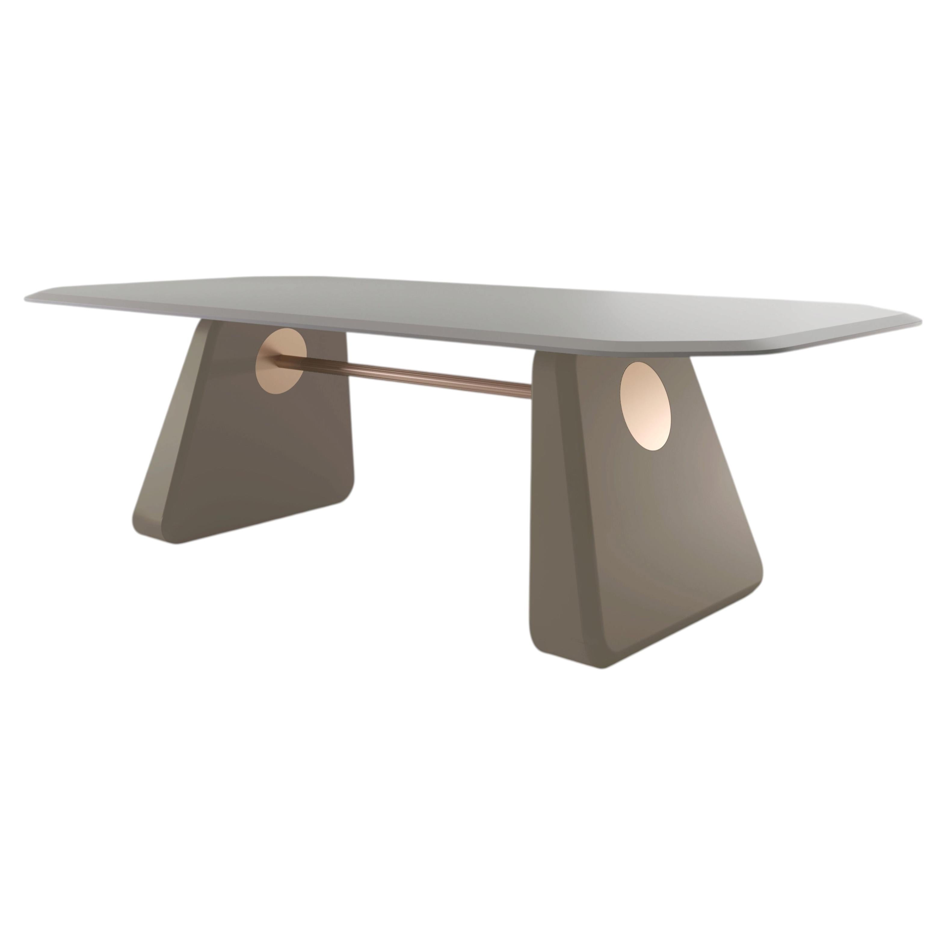 Inge Dining Table in Metal, Contemporary Design, Made in Italy For Sale