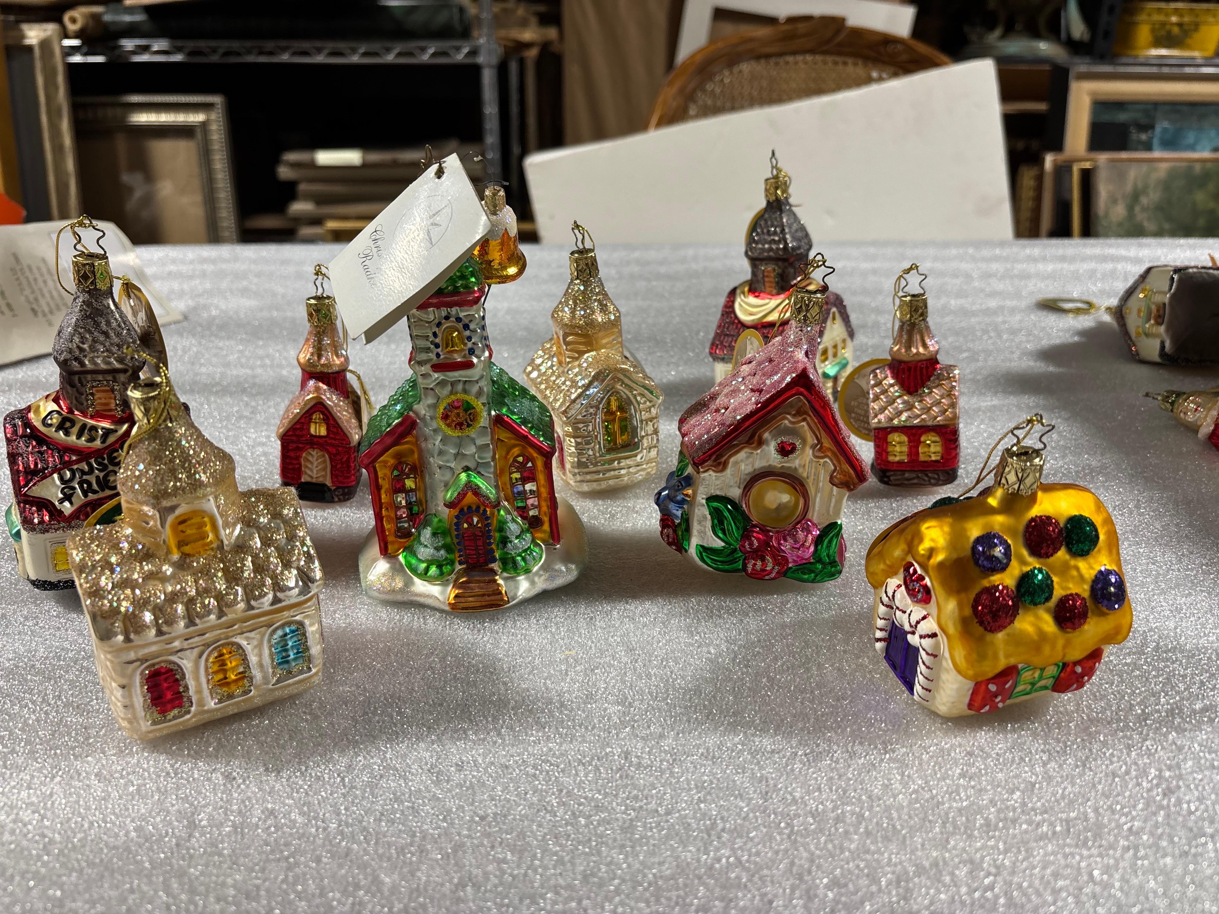 Inge-Glas und Christopher Radko Weihnachtsornamente, 16 Stück im Zustand „Gut“ im Angebot in Sarasota, FL