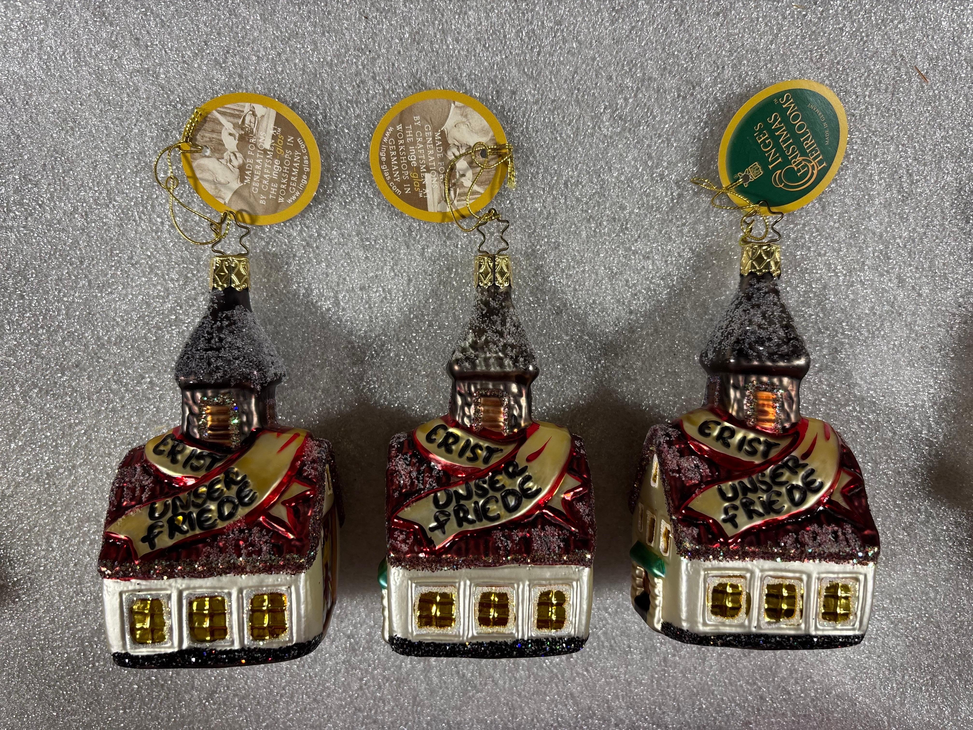 Inge-Glas und Christopher Radko Weihnachtsornamente, 16 Stück (Geblasenes Glas) im Angebot