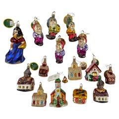 Inge-Glas and Christopher Radko Christmas Ornaments, Set of 16