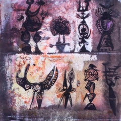 1953 mixed media work by German / Australian artist Inge King, Aboriginal II