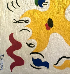 Die Ttere de Circo 2022, Symbolismus, Acrylfarbe, Harz, Washi-Papier auf Tafel